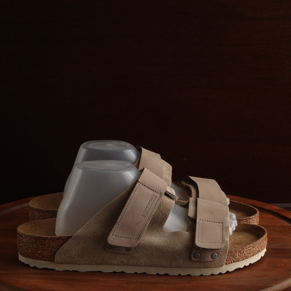 Birkenstock Uji Sandals Mens SZ EU 45 US 12 Beige Slide Coastal Granola Shoe NWT